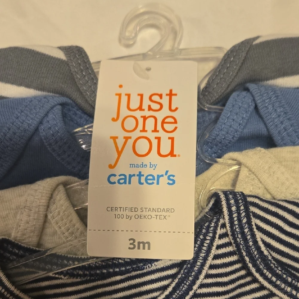 Carter's Blue and White Striped Bodysuit Set